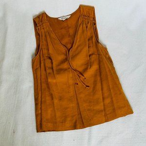 BCBGeneration Mustard Tank Top with Tassel | Size Small